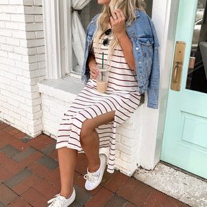 Striped Midi Dress